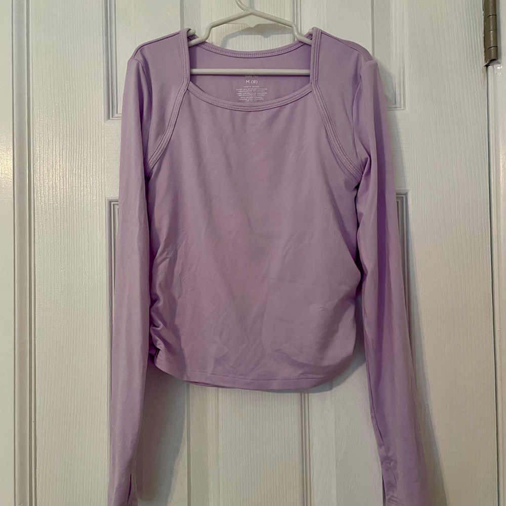Tek Gear Purple Fitted Ruched Blouse